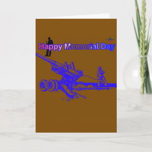 Happy memorial day brown card