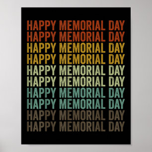 Happy Memorial Day Memorial Day Poster