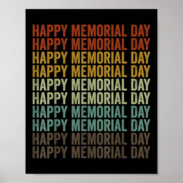 Happy Memorial Day Memorial Day  Poster (Front)