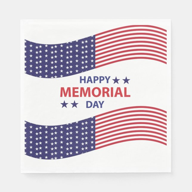 Happy Memorial Day  Napkin (Front)