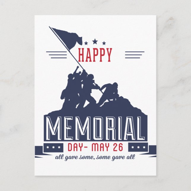 Happy Memorial Day Postcard (Front)