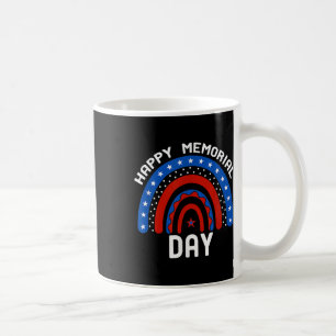 Happy Memorial Day Rainbow American Flag Usa For Coffee Mug