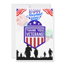 Happy Memorial Day Thank You Card!