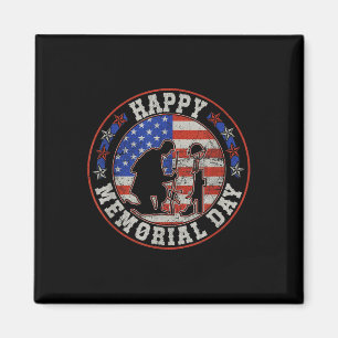 Happy Memorial Day Veteran Military Combat Magnet