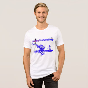 Happy memorial day white Tri-Blend shirt