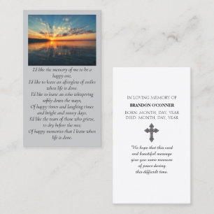 Happy Memory Purple Oange Yellow Blue Sympathy Business Card