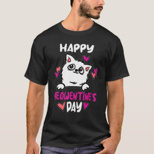 Happy Meow entines Day Valentines Day Cute Cat Kit T-Shirt