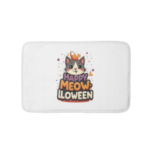 Happy Meow-lloween Cat Bath Mat