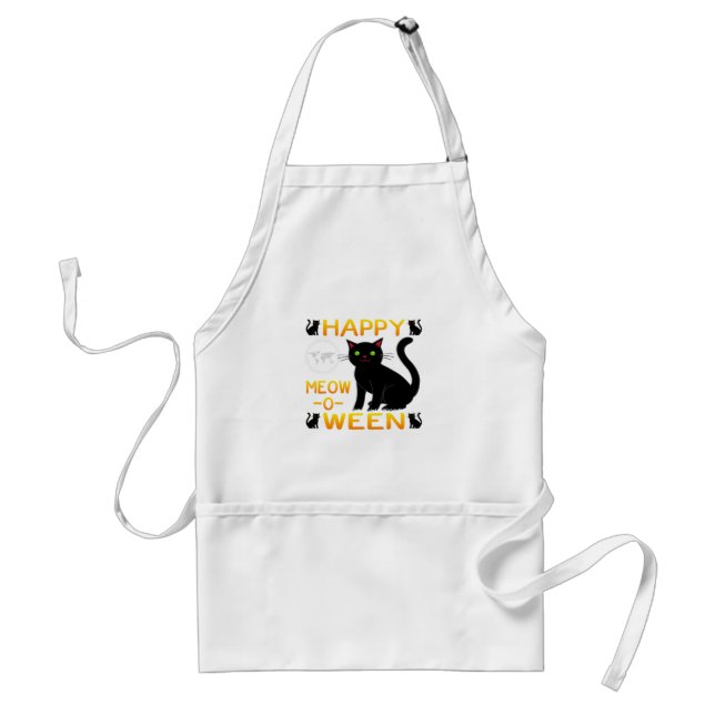 Happy Meow-O-Ween Standard Apron (Front)