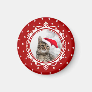 'Happy Meow Year!' Cat Lover Christmas Magnet