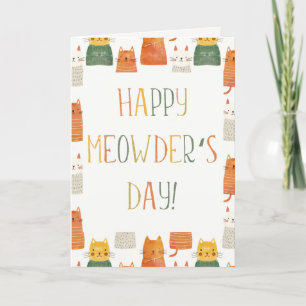 Happy Meowder's Day Cat Mum Cute Mother's Day Card