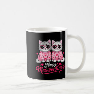 Happy Meowentine’s Cute Romantic Cats Couple Valen Coffee Mug