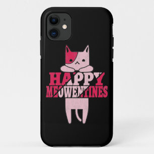 Happy Meowentines Cool valentine's day gifts iPhone 11 Case