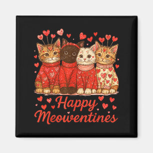 Happy Meowentines Cute Valentine Cat Lover Cat Mom Magnet