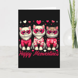 Happy Meowentines Cute Valentine Cats Love Funny C Card