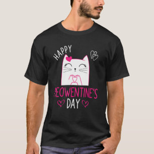 Happy Meowentine's Day Cat Lover Funny Valentine's T-Shirt
