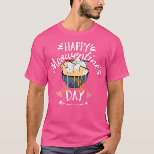 Happy Meowentine's Day Cat Lover Valentine's Day R T-Shirt