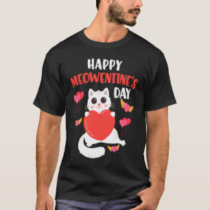 Happy Meowentine's Day Cute Cat Valentine T-Shirt