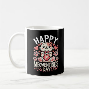 Happy Meowentine's Day - Cute Cat Valentine's Day Coffee Mug