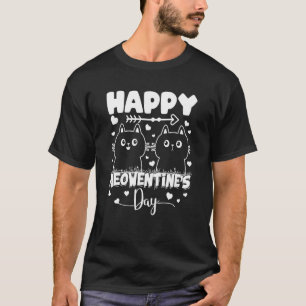 Happy Meowentine's Day Funny Cute Design Cat Valen T-Shirt