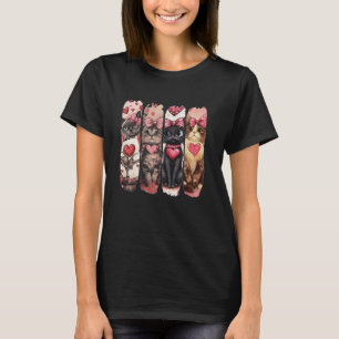 Happy Meowentine's Day Funny Girls Cat Valentines T-Shirt