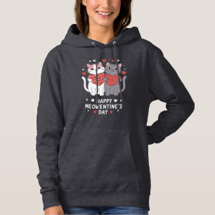 Happy Meowentine's Day Funny Hoodie