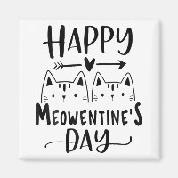 Happy Meowentine's Day Funny Valentine's Day Cat L