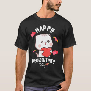 Happy Meowentine's Day Valentine Cat Cute Kitten T-Shirt