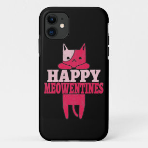 Happy Meowentines Funny valentine gift for cat iPhone 11 Case