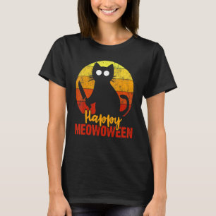 Happy Meowoween Halloween Gory Bloody Cat Horror T-Shirt