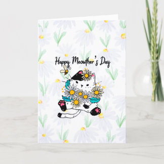 Happy Meowther's Day Funny Cat Mother's Day Thank You Card