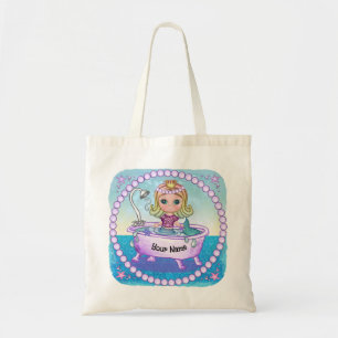 Happy Mermaid Bath Tote Bag