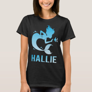 Happy Mermaid - Hallie Name T-Shirt