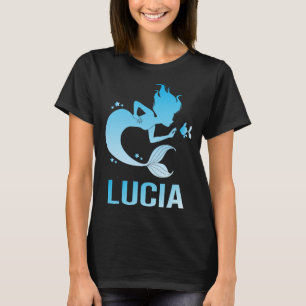 Happy Mermaid - Lucia Name T-Shirt