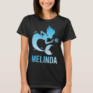 Happy Mermaid - Melinda Name T-Shirt