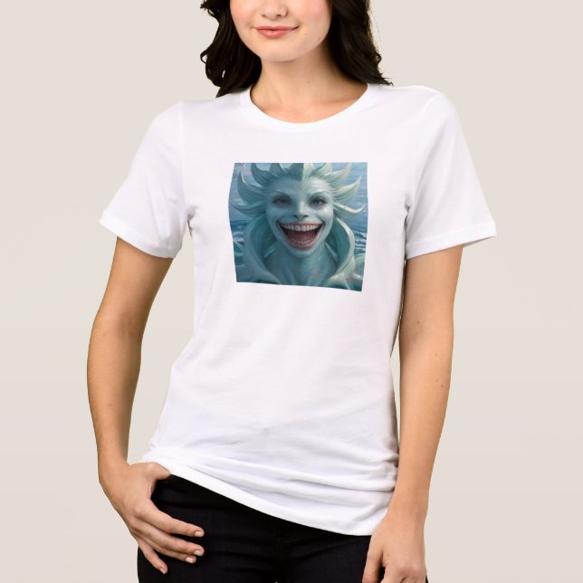 Happy Mermaid  Tri-Blend Shirt (Front)