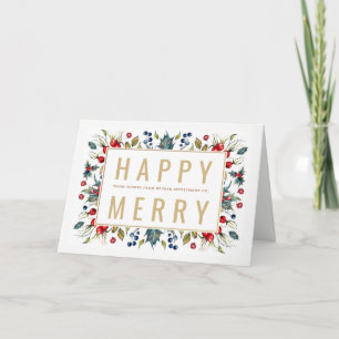 Happy Merry Corporate Holiday Greeting Card