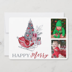 Happy Merry Kids Family Photo Christmas Holiday