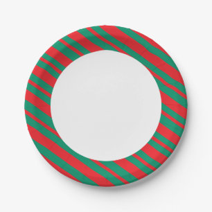 Happy Merry Red & Green Party Plate