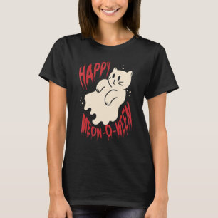 Happy Mew O Ween Black Cat For Halloween 1 T-Shirt