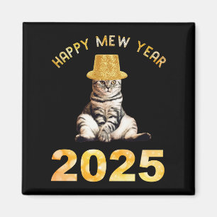Happy Mew Year 2025 Magnet