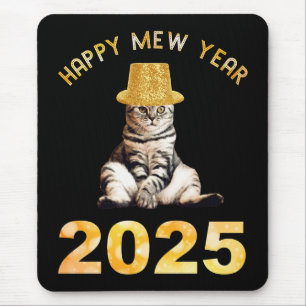 Happy Mew Year 2025 Mouse Mat