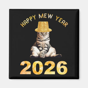 Happy Mew Year 2026 Magnet