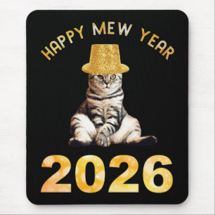 Happy Mew Year 2026 Mouse Mat