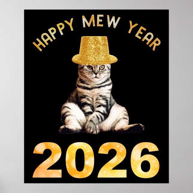 Happy Mew Year 2026 Poster (Front)