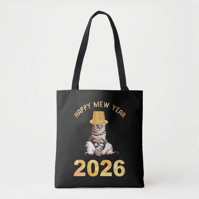 Happy Mew Year 2026 Tote Bag (Front)