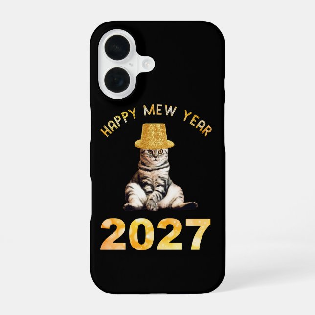 Happy Mew Year 2027 iPhone 16 Case (Back)