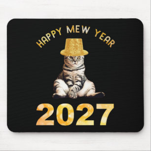 Happy Mew Year 2027 Mouse Mat