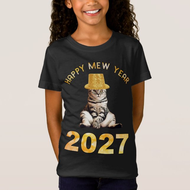 Happy Mew Year 2027 T-Shirt (Front)
