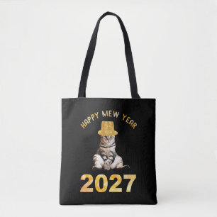 Happy Mew Year 2027 Tote Bag